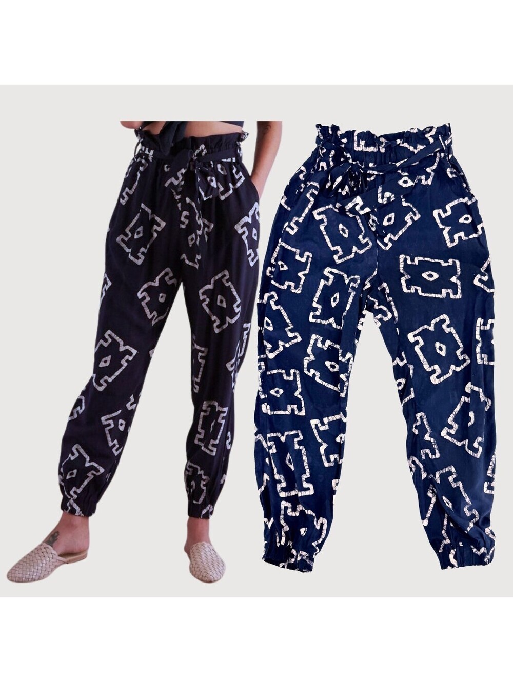 The Odells Tie Front Rayon Jogger Pants XS